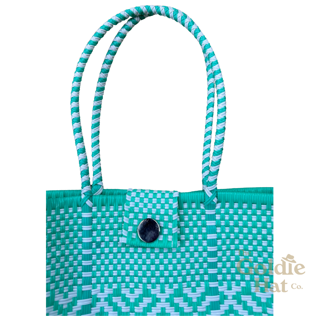 Floral Turquoise Tote