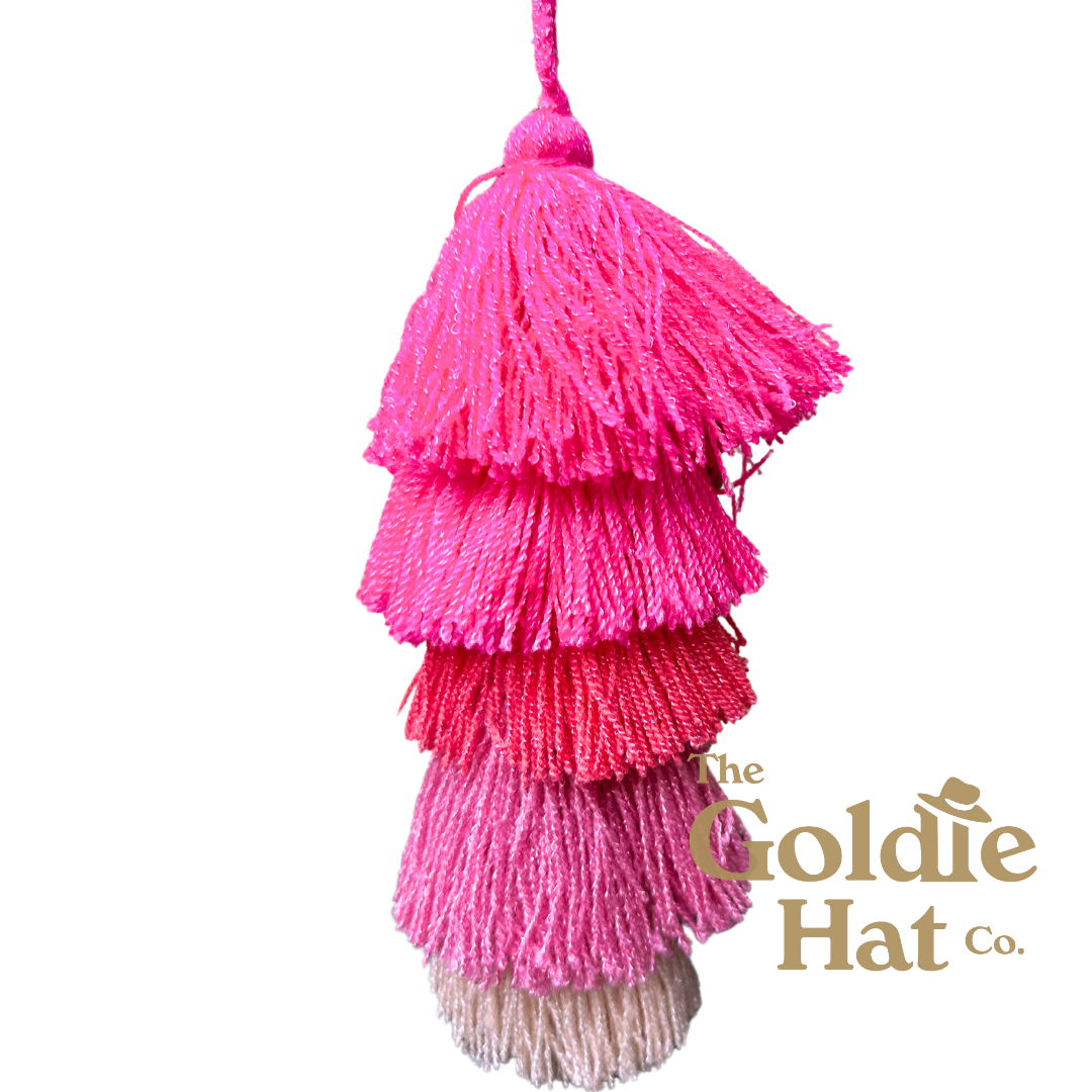 Pink Tassel Palma Medium Bag