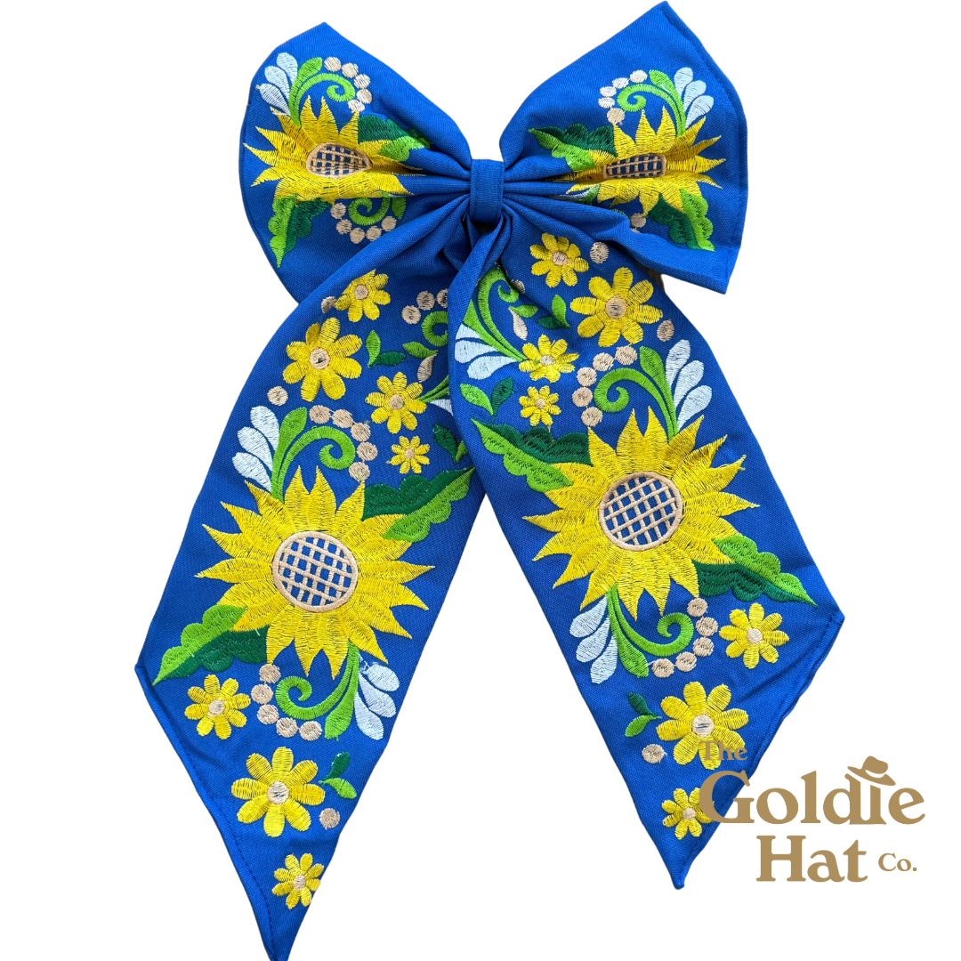 Large Embroidered Bow