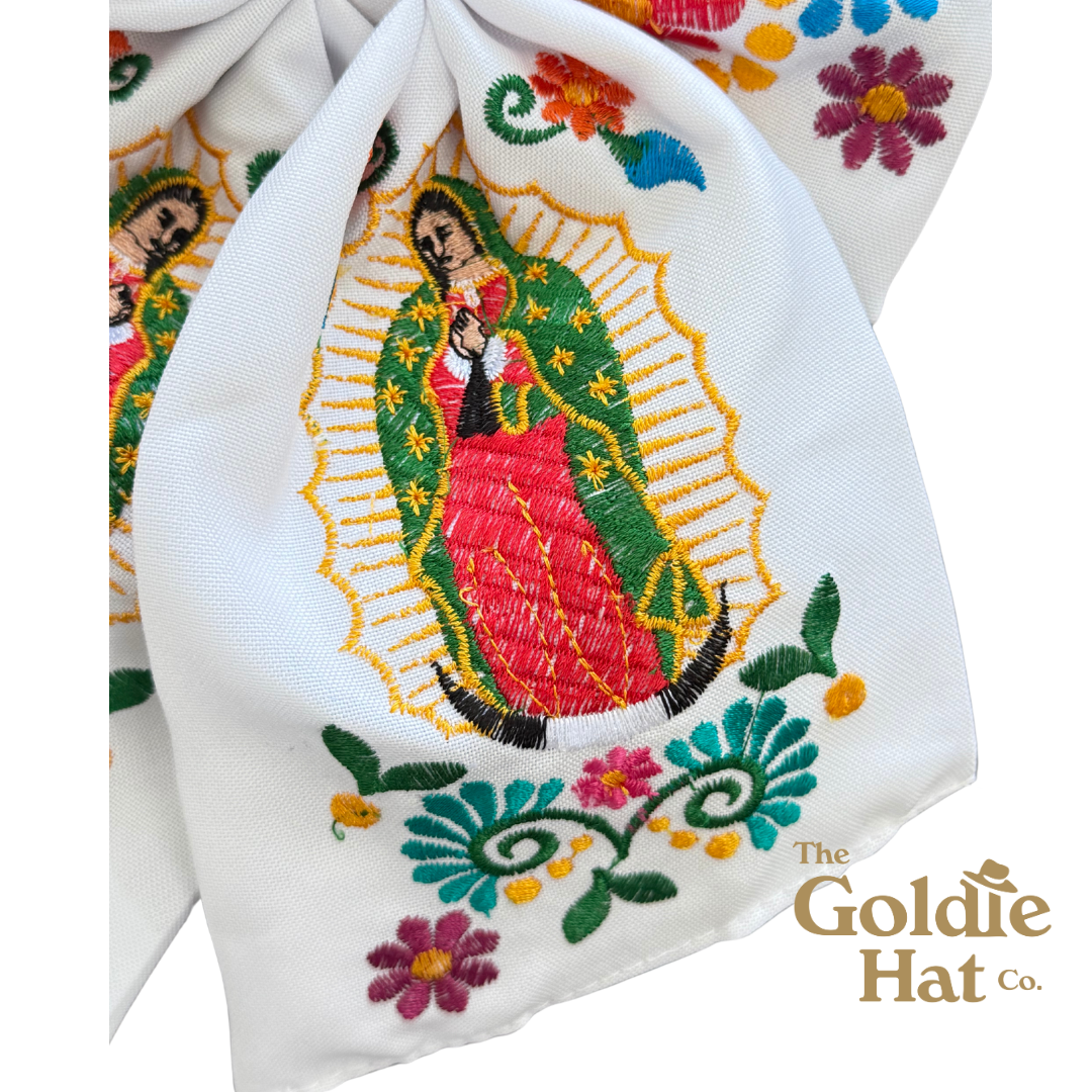 Medium Embroidered Mary Bow