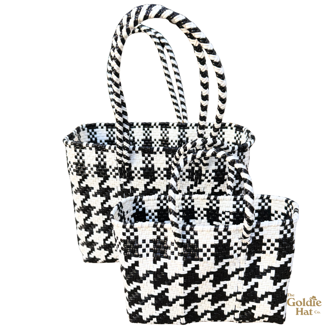 Goldie Small Bag in Houndstooth