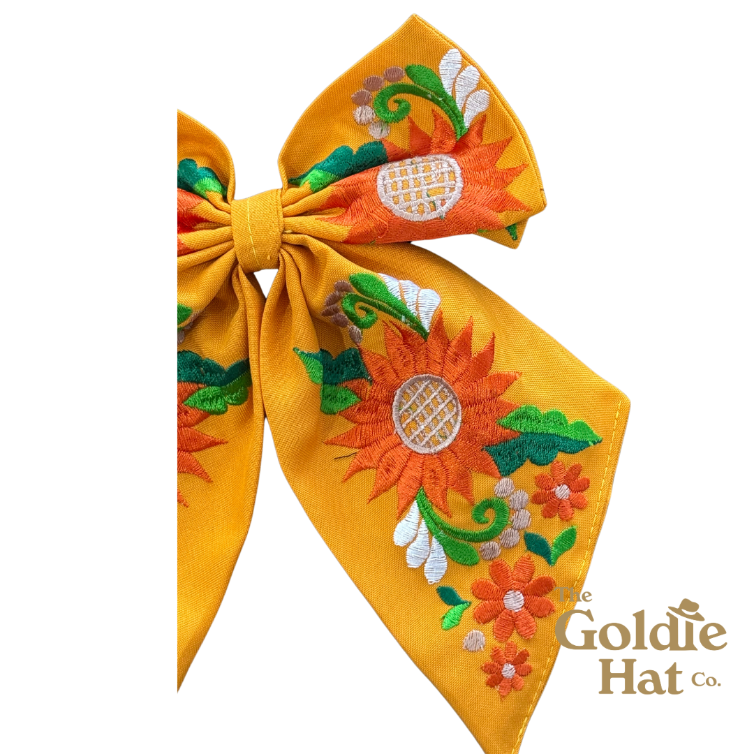 Medium Embroidered Bow