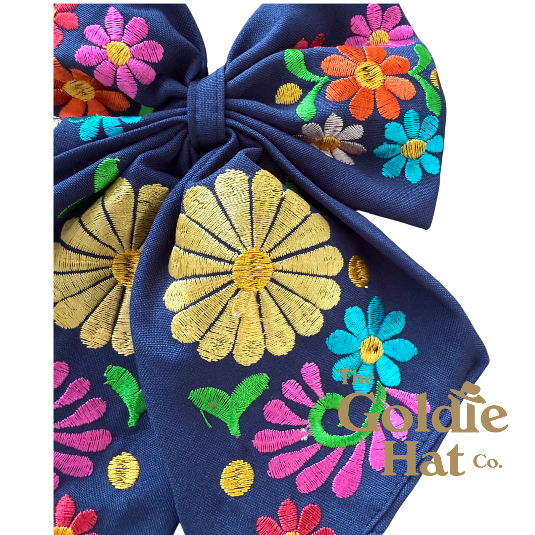 Medium Embroidered Bow