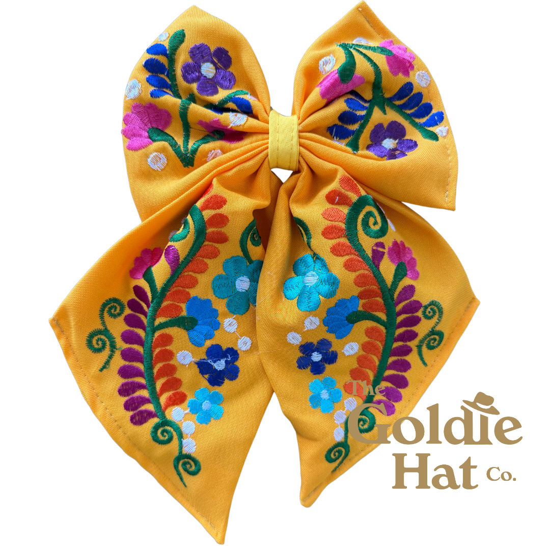 Medium Embroidered Bow