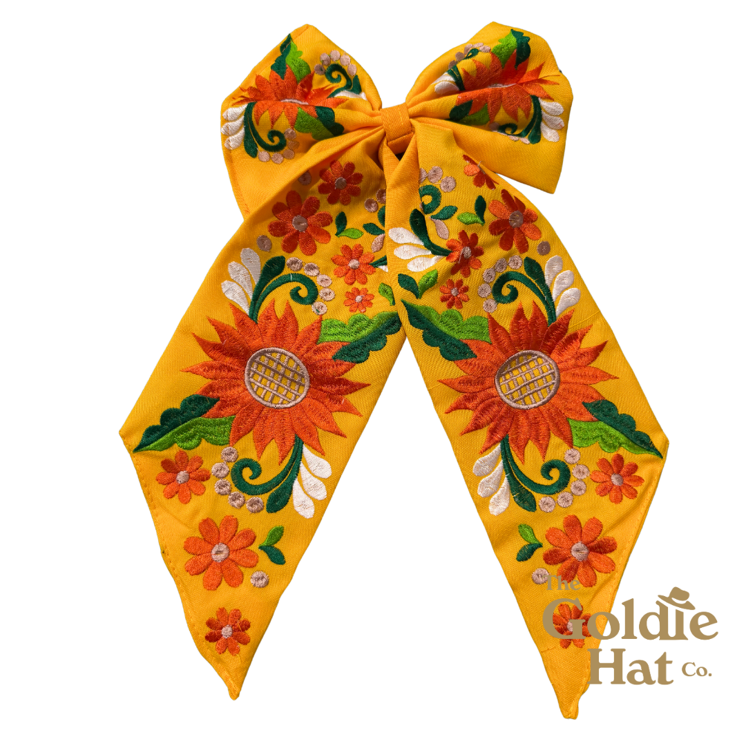 Large Embroidered Bow