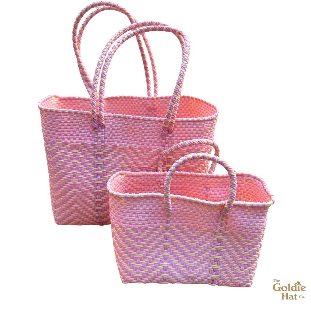 Goldie Small Bag in Soft Pink & Creme