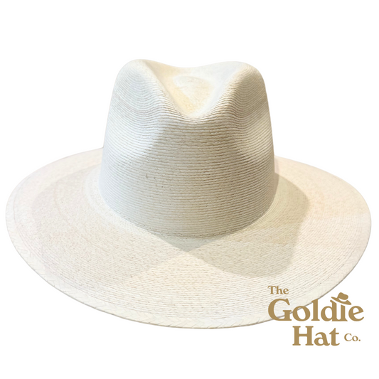 Goldie White Palm Hat