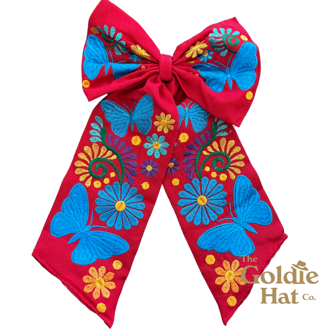 Large Embroidered Bow