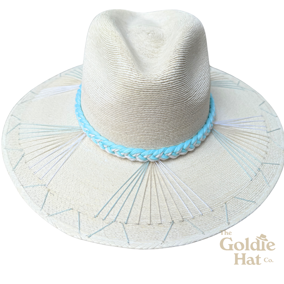 Mallorca Aquamarine Tricolor Brim