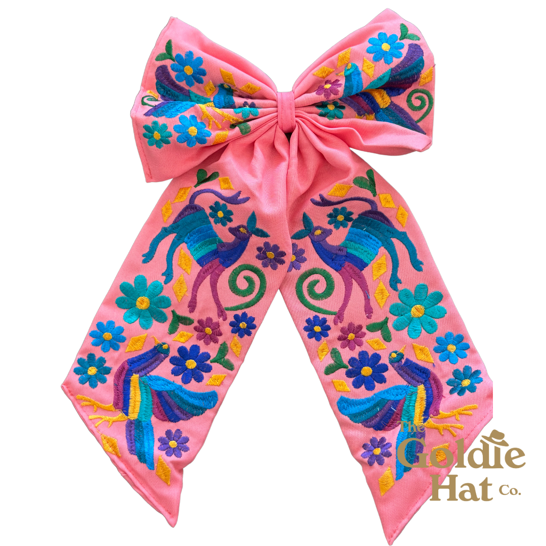 Large Embroidered Bow