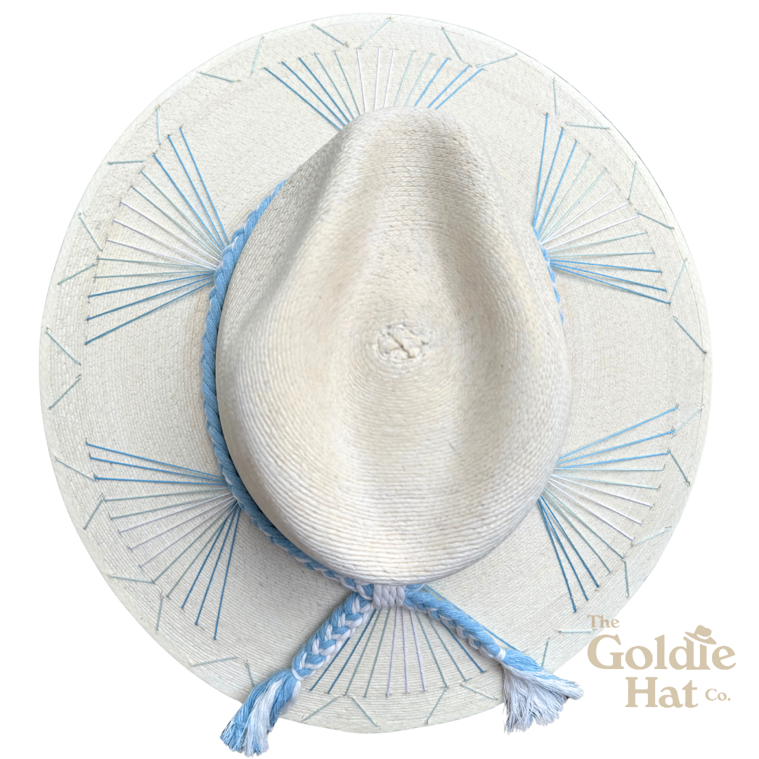 Mallorca Light Blue Tricolor Brim