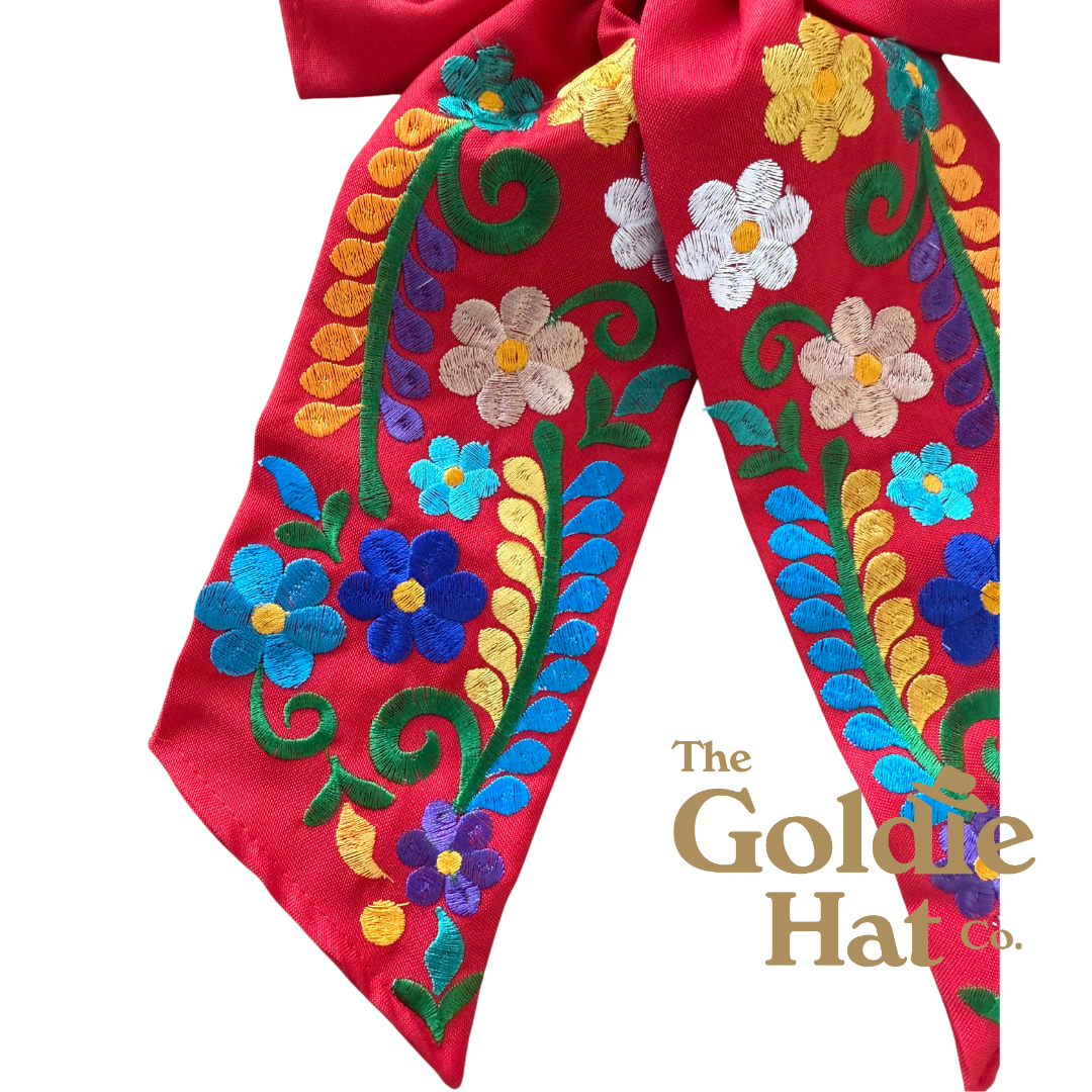Large Embroidered Bow