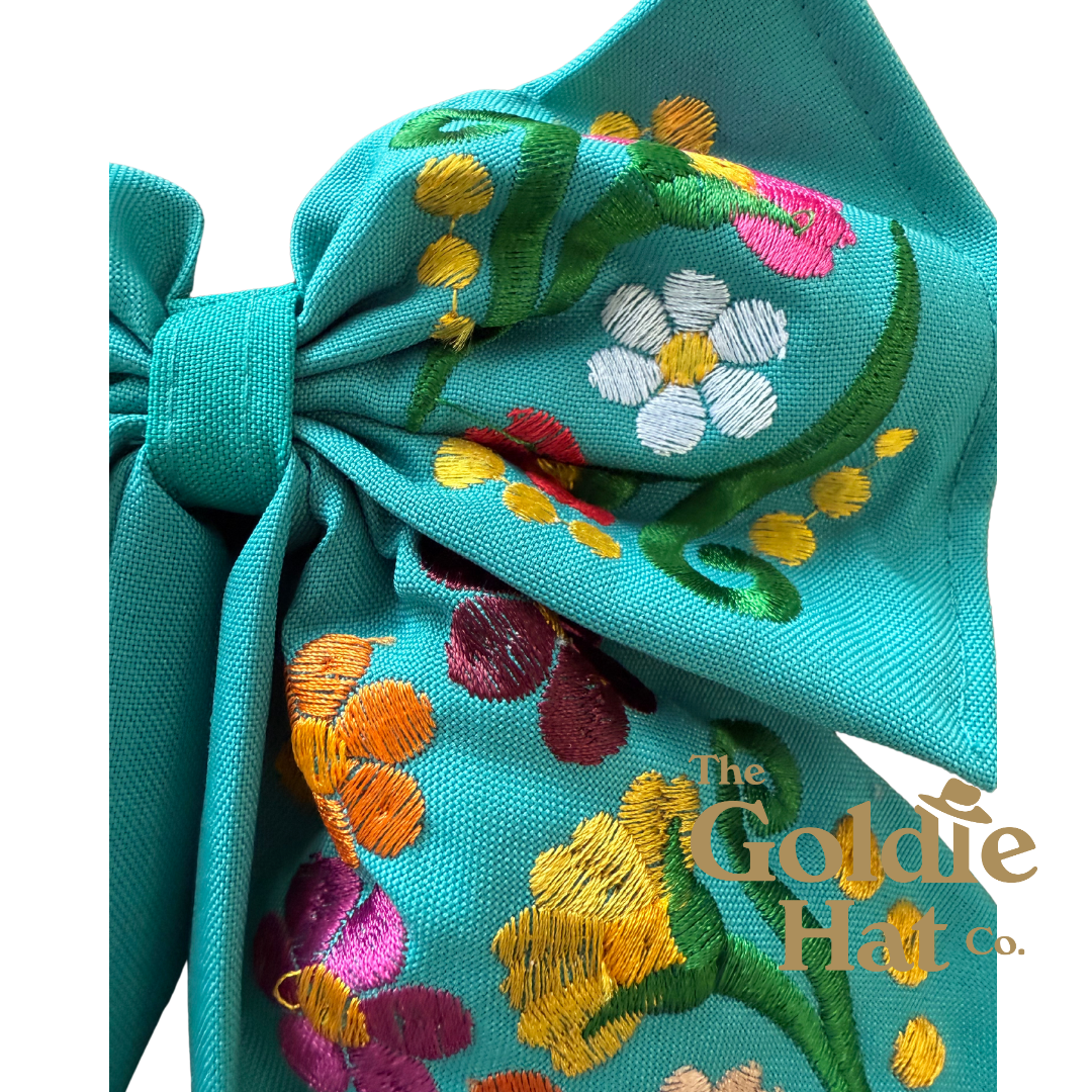 Medium Embroidered Bow