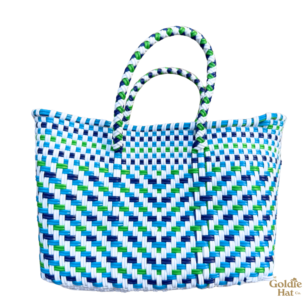 Goldie Mini Bag in Blue, Green, and White