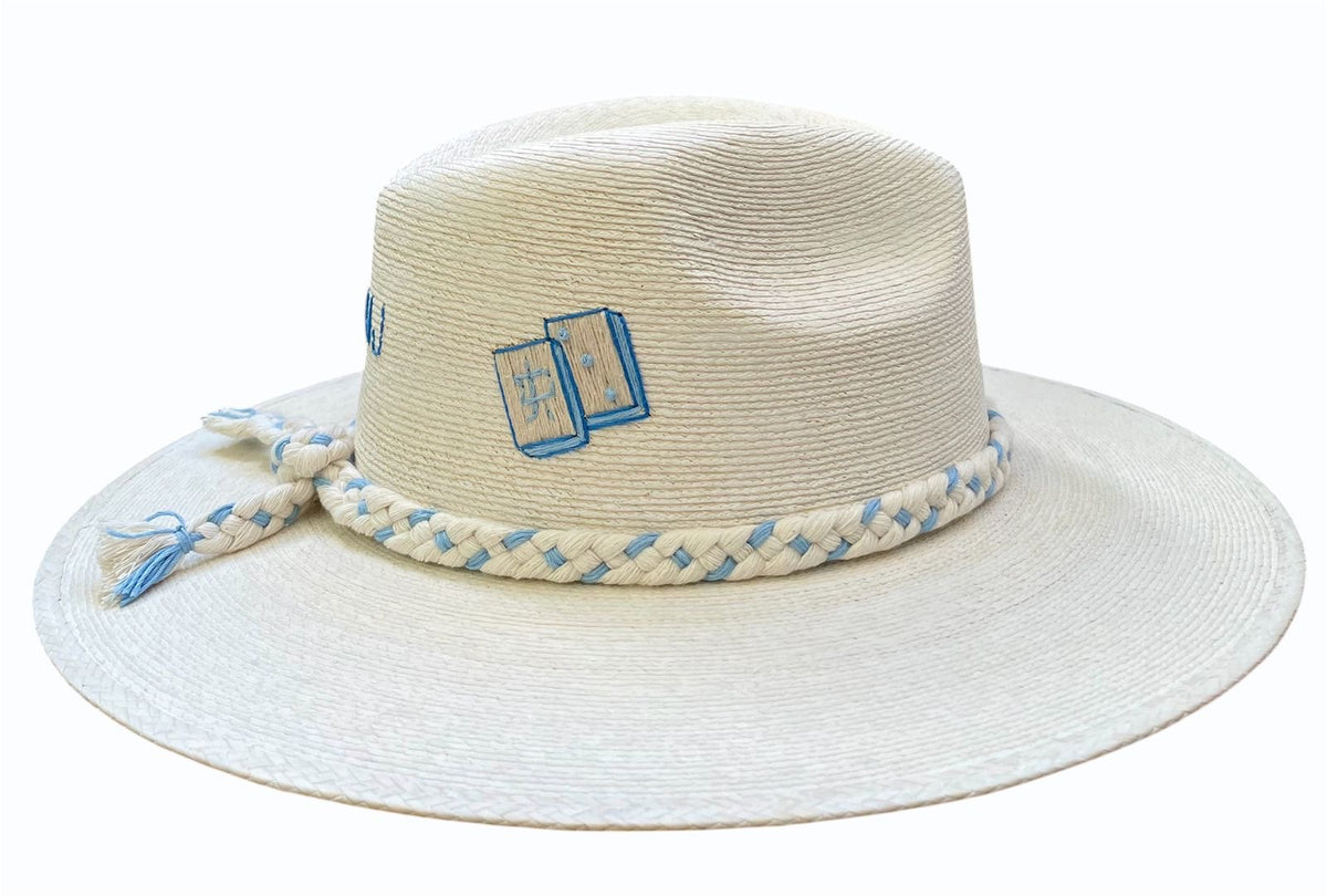 MAHJ BLUE  PALM HAT