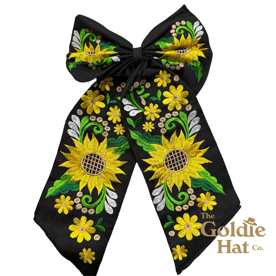Large Embroidered Bow
